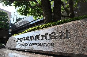 Toyota Motor Corporation signboard and logo